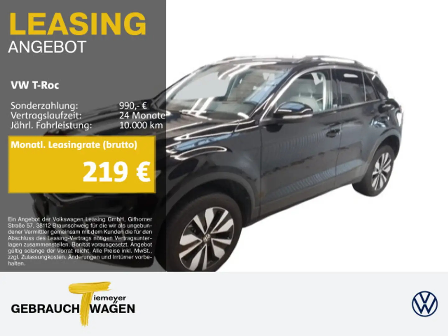Volkswagen T-Roc 1.5 TSI DSG MOVE LM17 NAVI ST.HEIZ SITZHZ Schwarz - 1