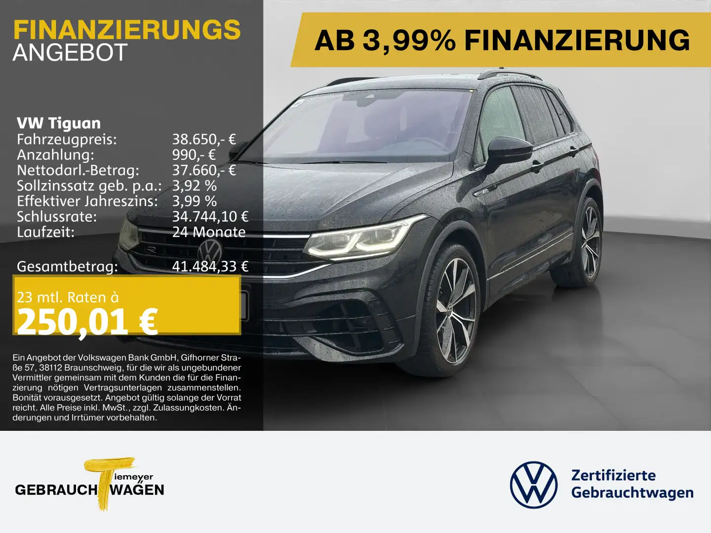 Volkswagen Tiguan R LM20 LEDER AKRAPOVIC BLACKSTYLE R-PERFO Schwarz - 1