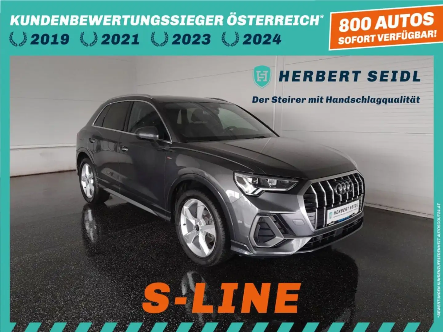 Audi Q3 S-LINE 35 TFSI S-tr *19 ZOLL / VOLL LED / NAVI / VIRTUELL PLUS / KAMERA / TEILLEDER-SPORTSITZE / E-KLAPPE* Grau - 1