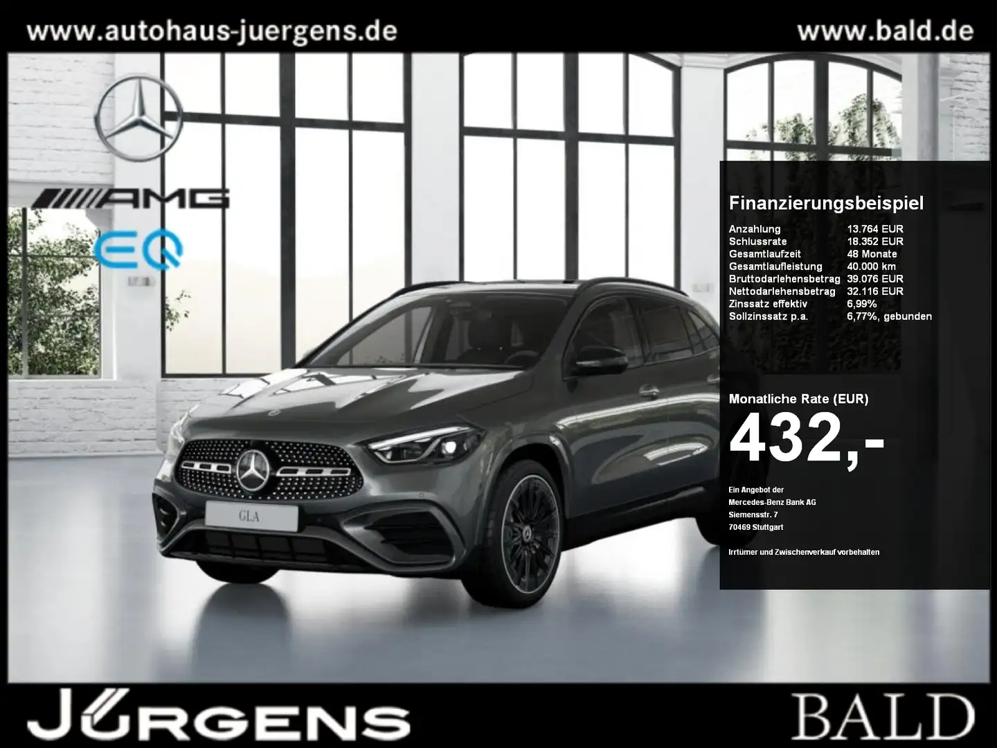 Mercedes-Benz GLA 250 e AMG-Sport/MLB/Pano/AHK/Night/Distr/20" Grau - 1