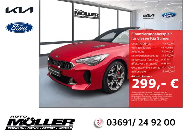 Kia Stinger 3.3T GT AWD Glasdach LED HUD Bastuck 360°Kamera Le