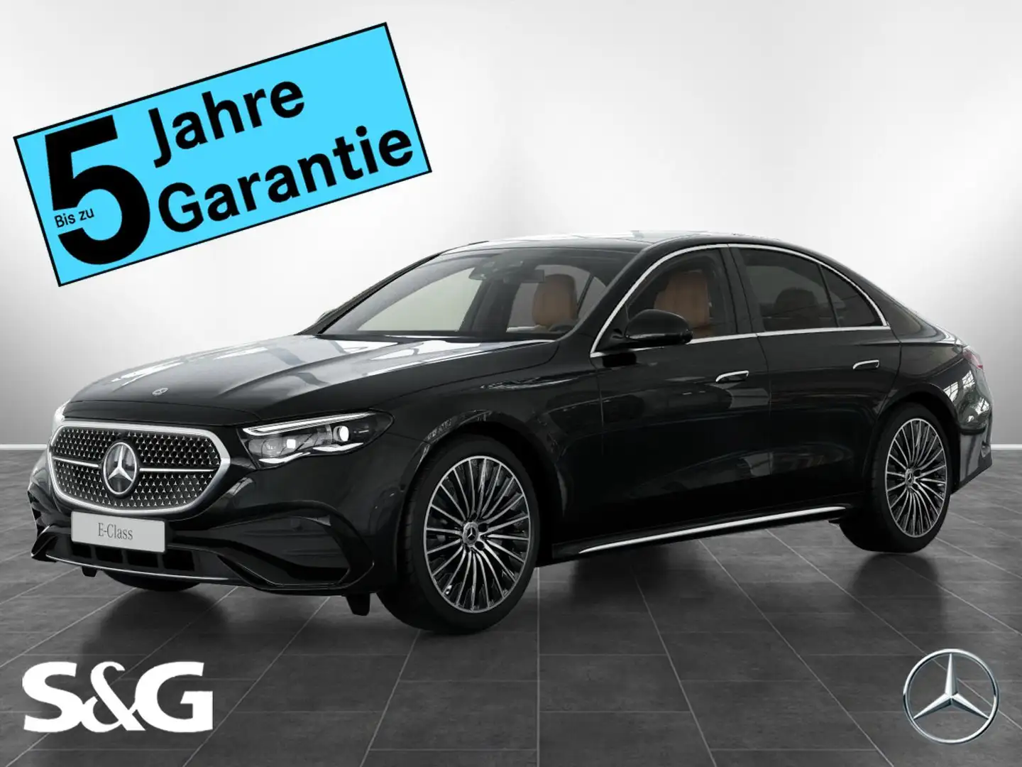 Mercedes-Benz E 220 d 4M AMG Distron+360°+DIG-LED+Pano+Standhz Schwarz - 1