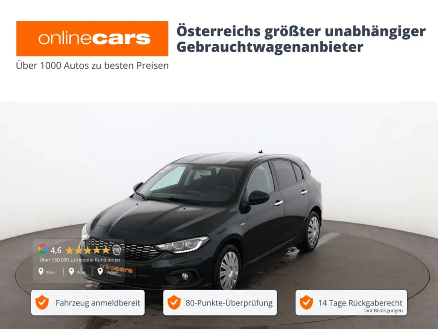 Fiat Tipo Hatchback 1.6 Multijet AHK TEMP KLIMA PDC Grün - 1