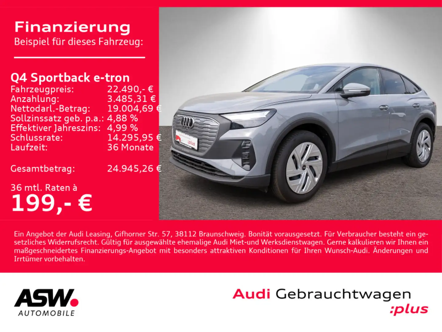 Audi Q4 e-tron Q4 Sportback e-tron 35 Navi LED GRA VC Gris - 1