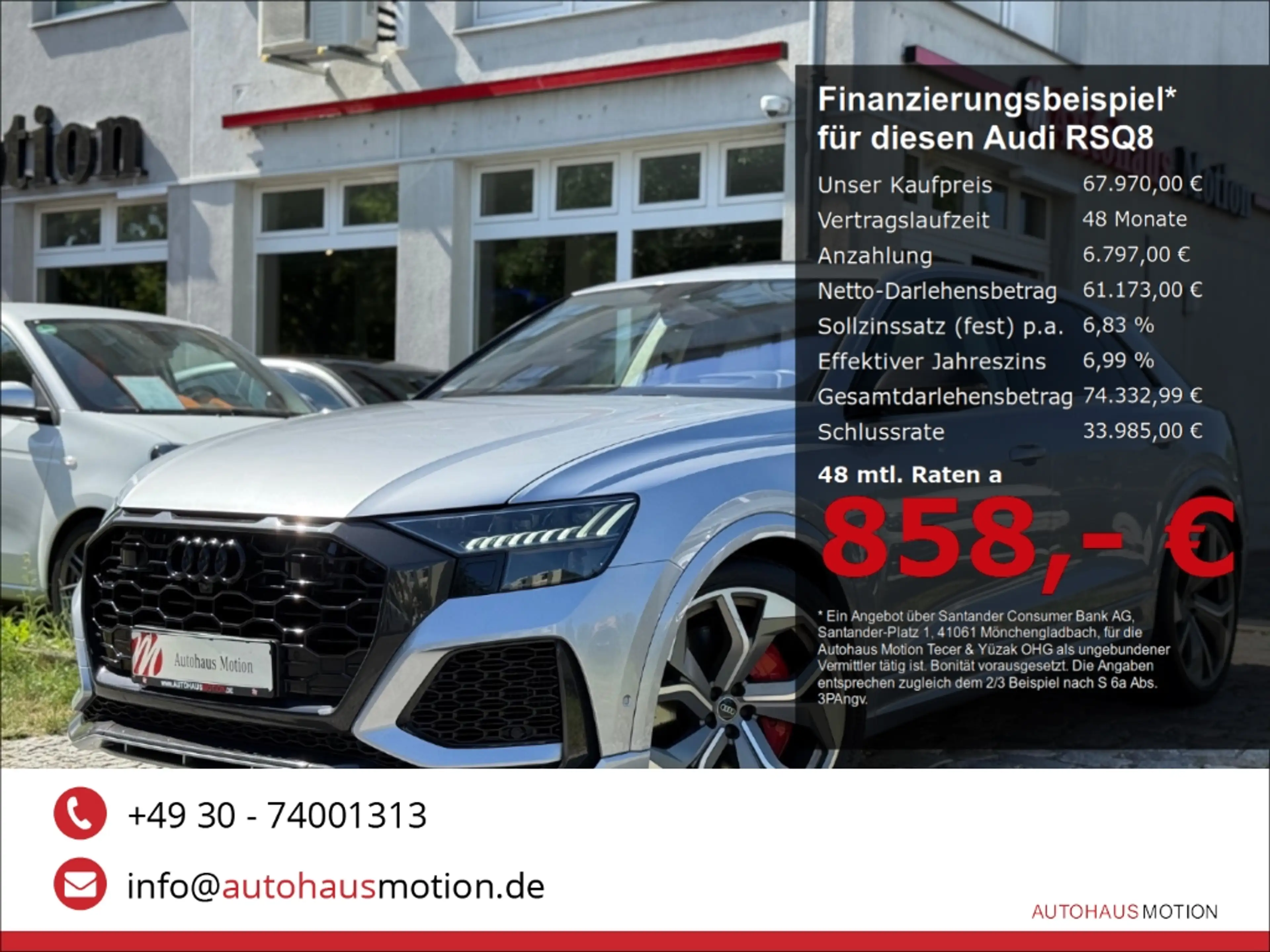 Audi RS Q8 4.0 TFSI quattro exclusive HUD Pano 360 Kamera