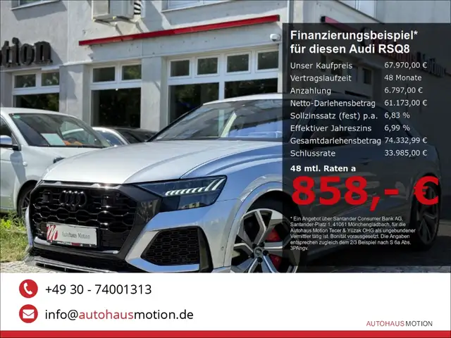 2021 Audi RS Q8 in Silver for sale