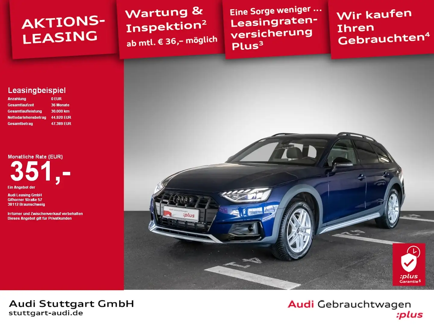 Audi A4 allroad quattro 45 TFSI S tronic AHK ACC PDC Blau - 1