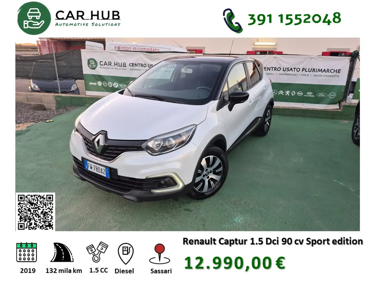 Renault Captur Captur 1.5 dci Sport Edition 90cv Blanco - 1