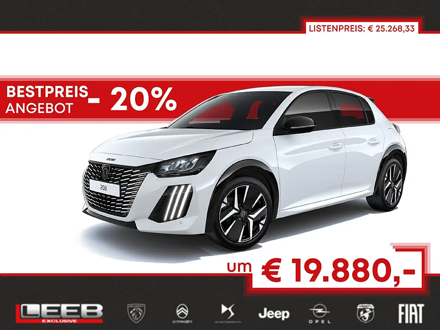 Peugeot 208 PureTech 100 S&S Allure inkl. Navigation Pack Weiß - 1