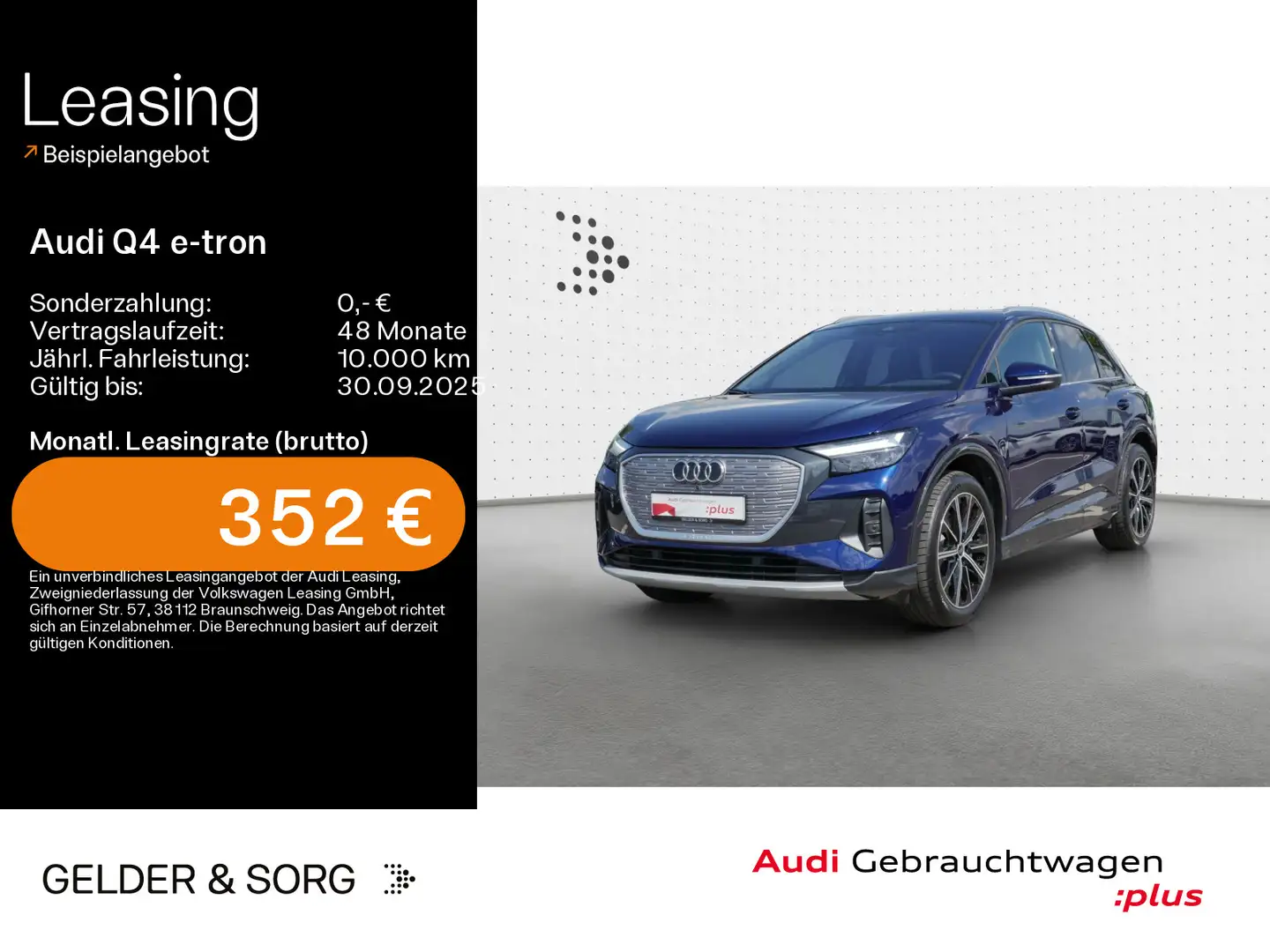 Audi Q4 e-tron 45 RKF*HuD*Sound*Virtual*Lenkradheiz. Blau - 1