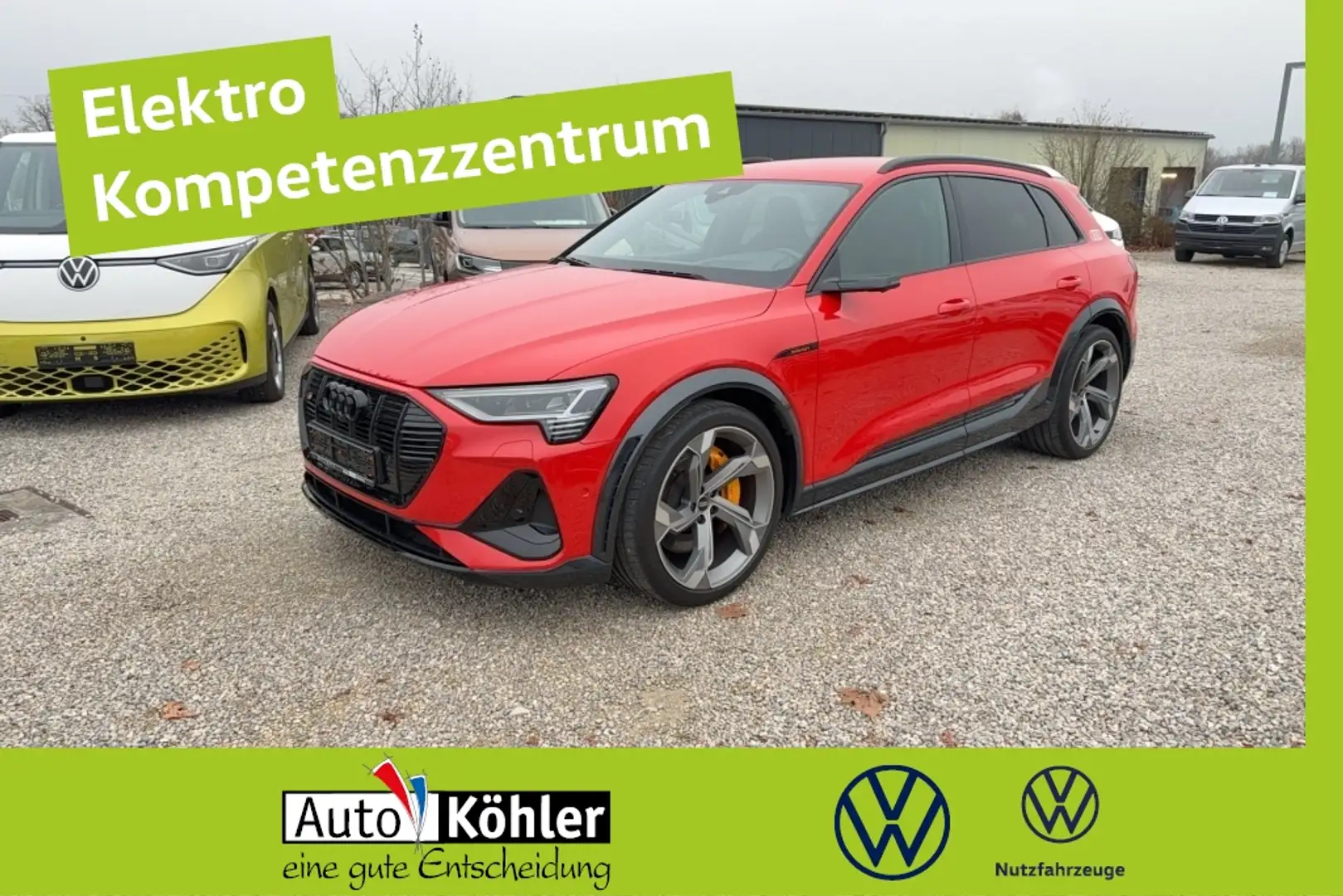 Audi e-tron S quattro Matrix/StHz/Virt/360/ACC/HUD Rood - 1