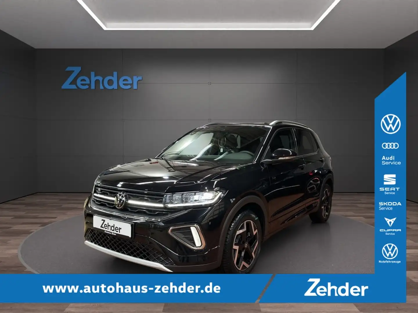 Volkswagen T-Cross R-Line 1.0 TSI OPF AHK, RFK, IQDrive Noir - 1