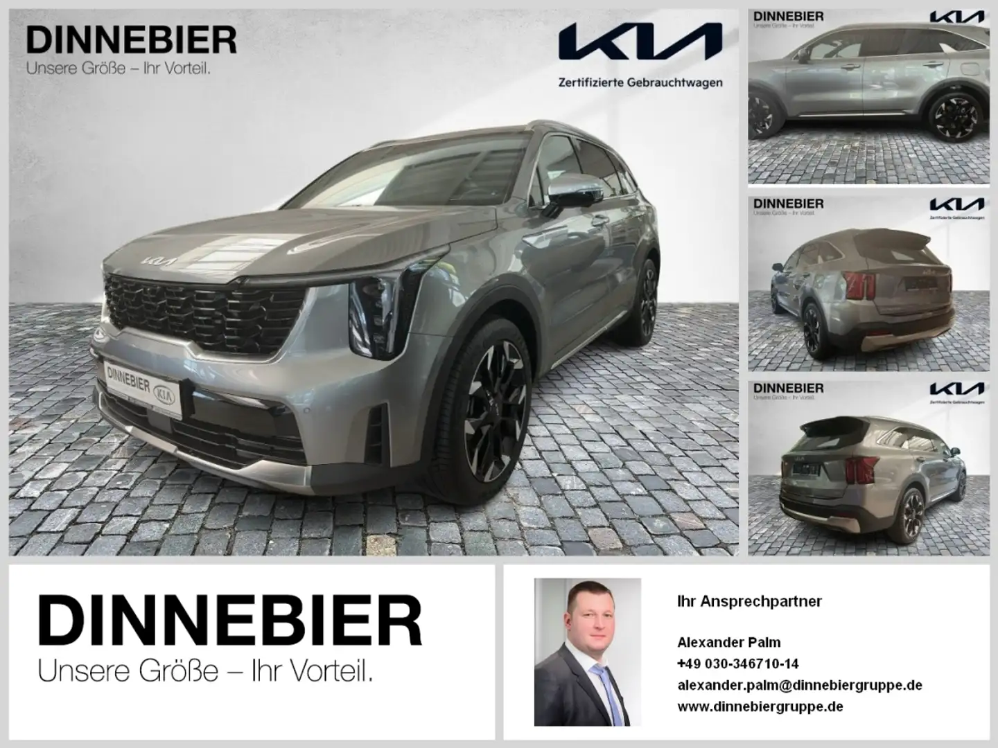 Kia Sorento 2.2D Platinum AWD+360°+LED+7 Sitze Gris - 1