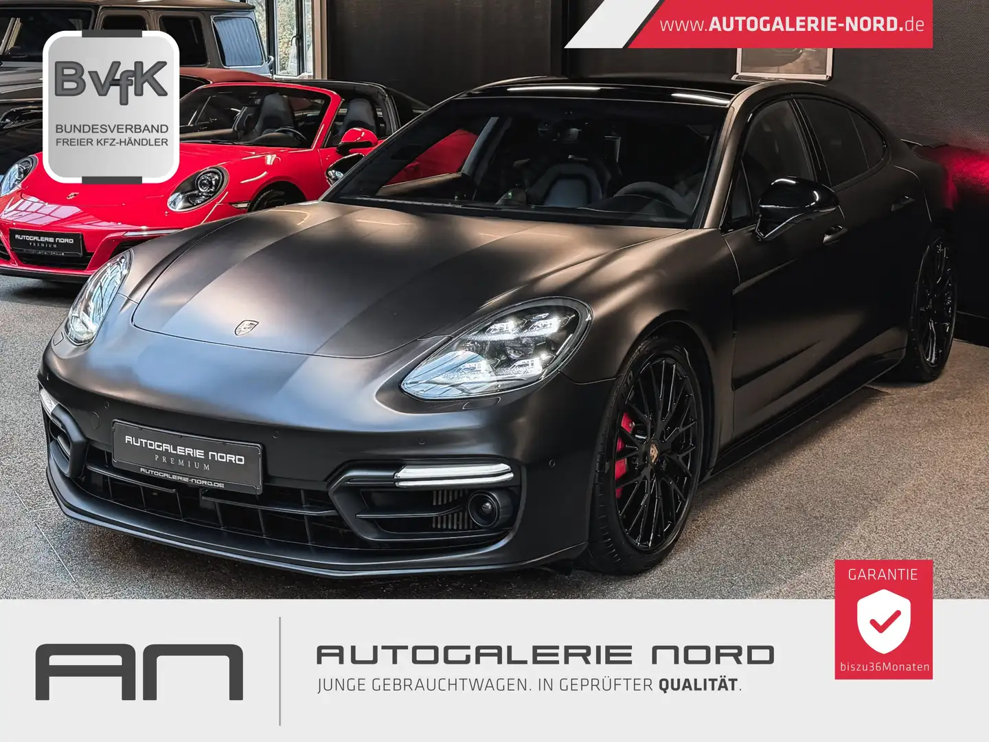 Porsche Panamera Turbo  Approved+Pano+Carbon+Rear-Seat Zwart - 1