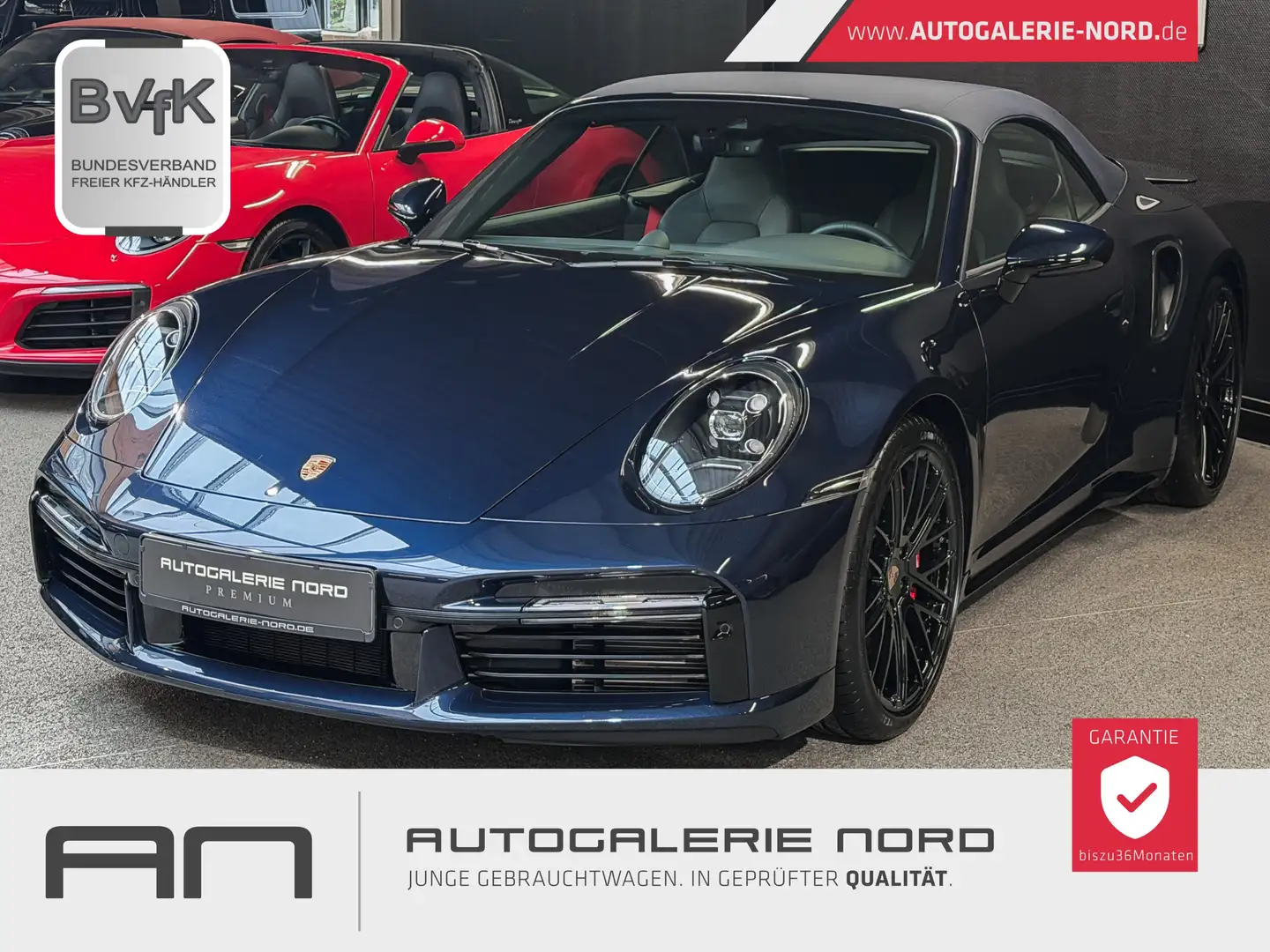 Porsche 992 911 Turbo Cabrio+Sport-AGA+Adaptive Sportsitze+Mem Blau - 1