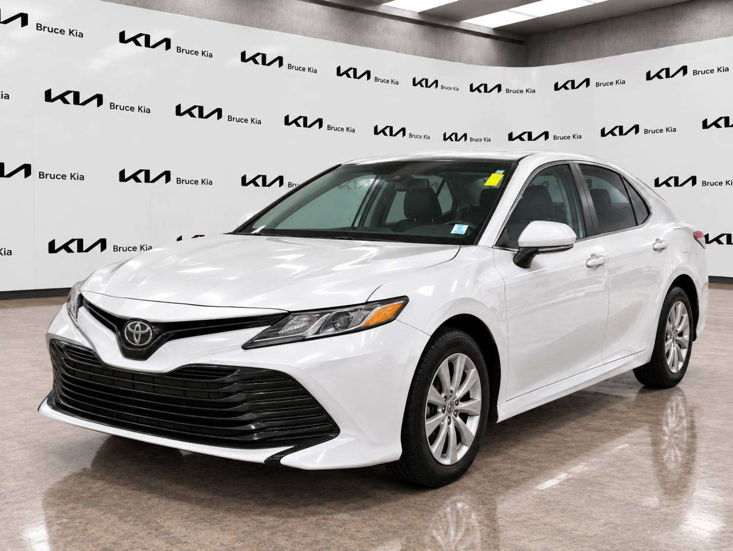 White 2018 Toyota Camry Sedan Front-Wheel Drive Automatic