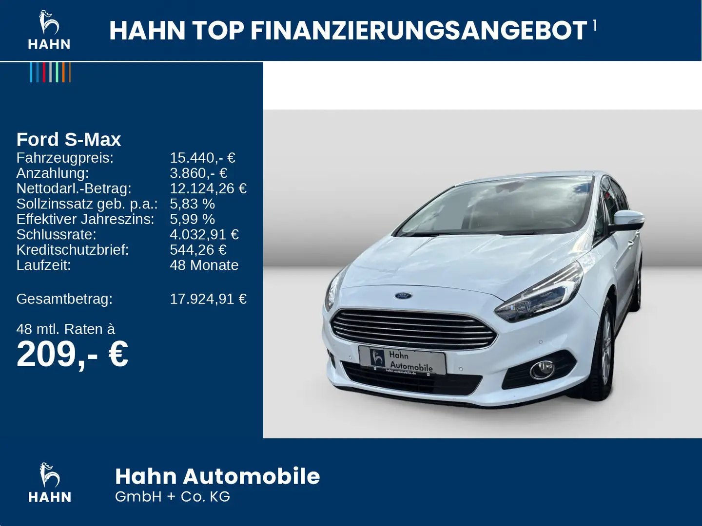 Ford S-Max 1.5 EcoBoost Titanium 7-Sitzer LED Navi Ca Blanc - 2