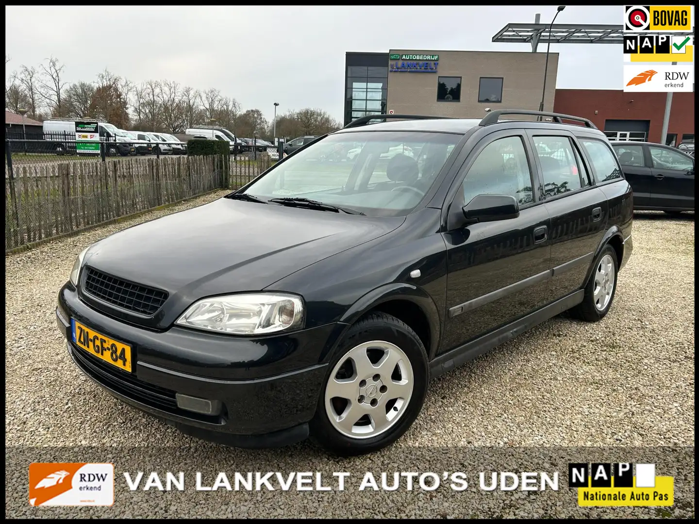 Opel Astra Wagon 1.8-16V CDX Steinmetz Airco, trekhaak Zwart - 1