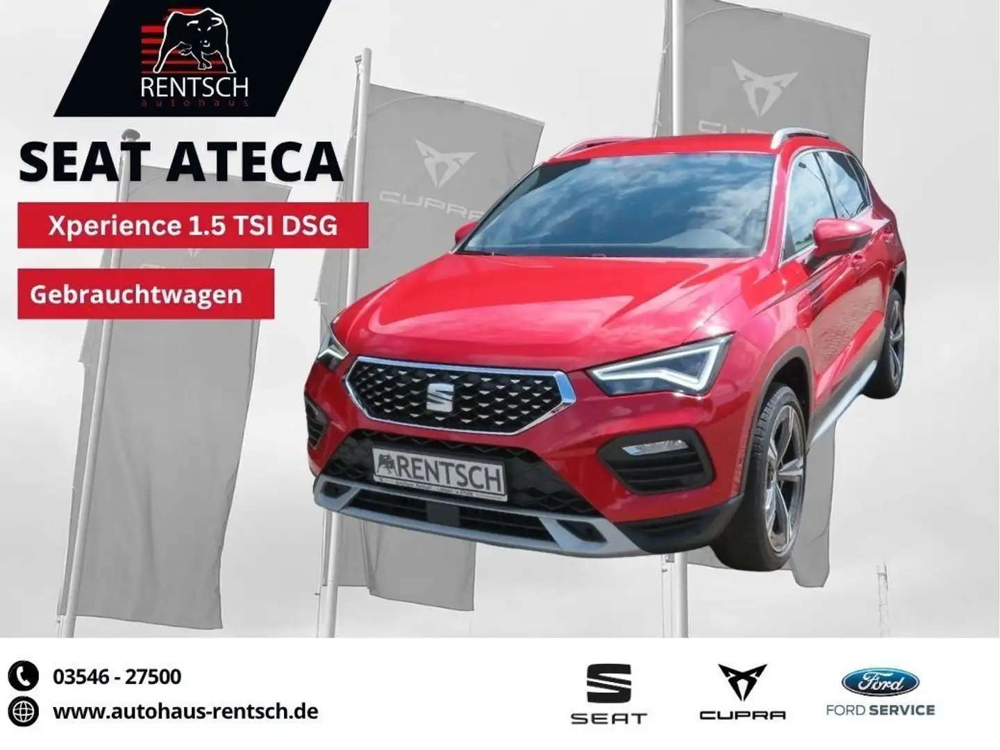 SEAT Ateca Xperience 1.5 TSI DSG *NAVI*SHZ*KAMERA* Rot - 1