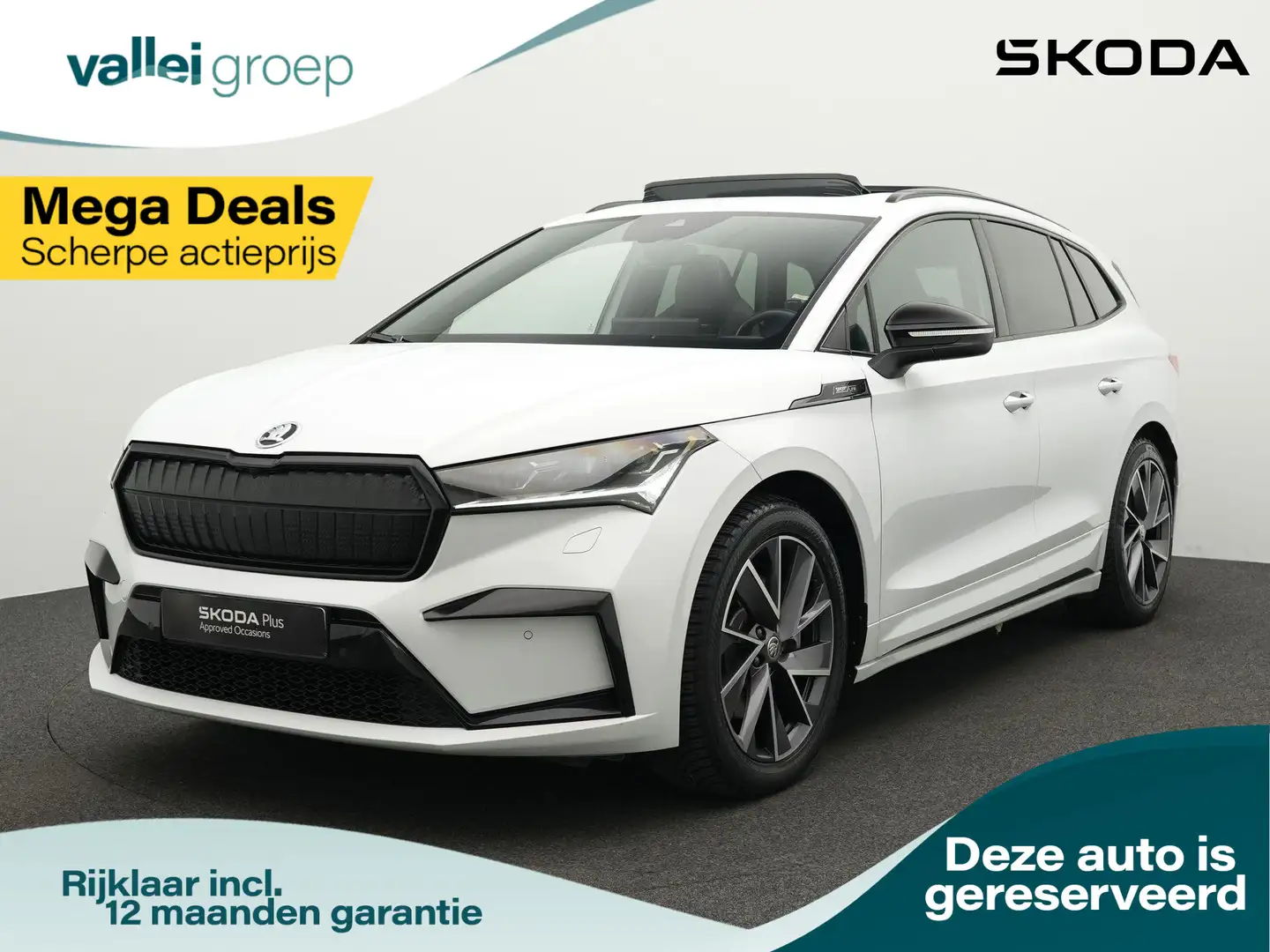 Skoda Enyaq iV 80 204 pk Sportline | Panoramadak | Trekhaak | Alb - 1