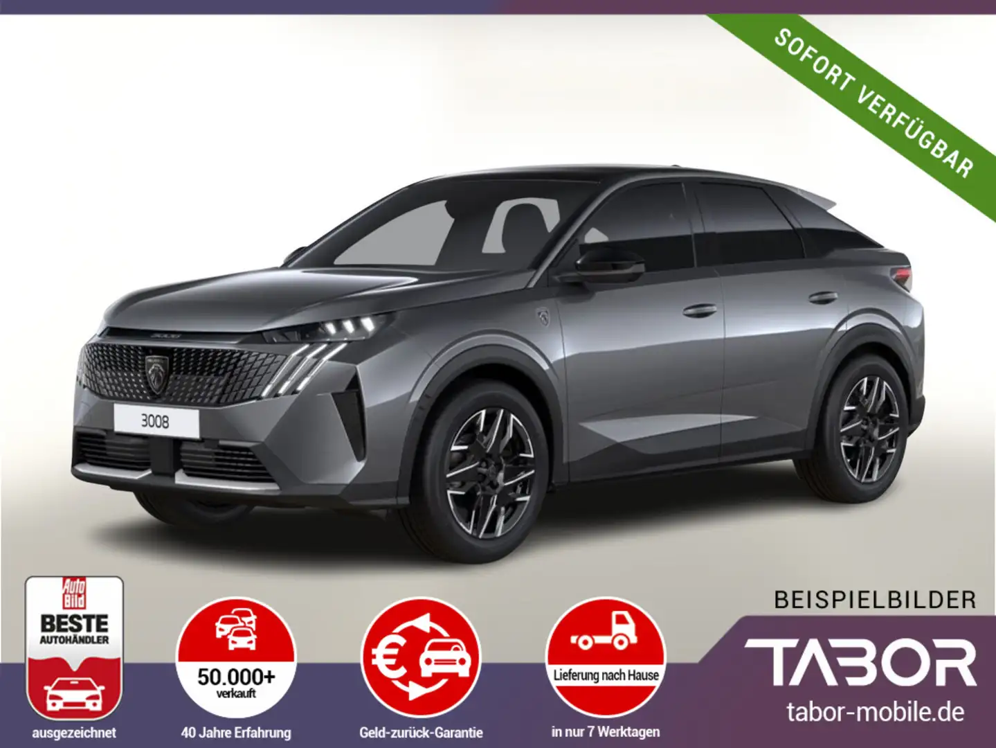 Peugeot 3008 MHEV 145 GT Pano Focal Alcantara UVP-33%* Grau - 1