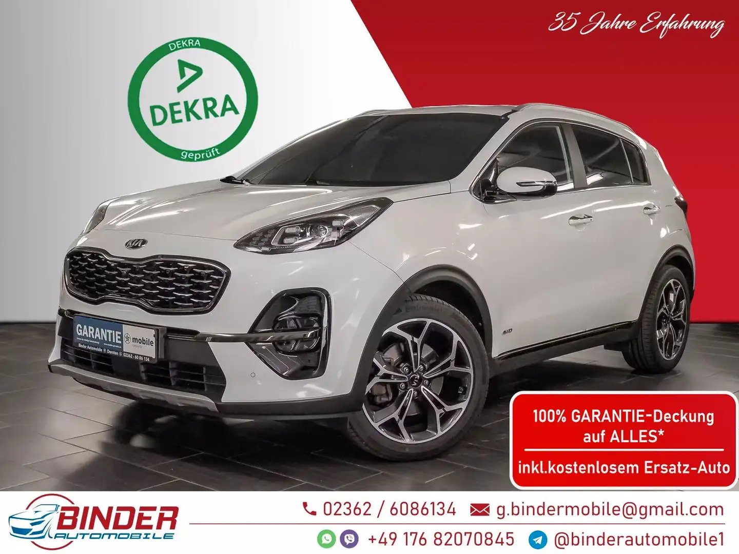 Kia Sportage GT-Line 4WD*VOLLE GARANTIE*NEUE TÜV*TOP Blanc - 1