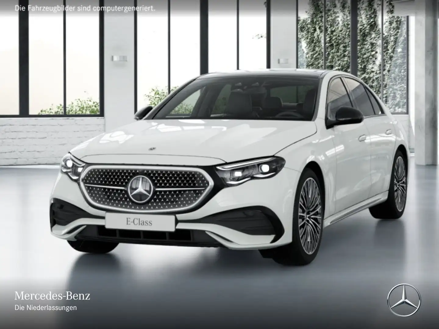 Mercedes-Benz E 200 Edition AMG-Line Fahrass 360° Pano Burmester Weiß - 2