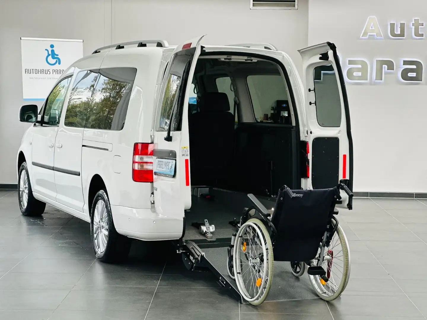 Volkswagen Caddy Maxi CUP 1.2 TSI Behindertengerecht-Rampe Weiß - 1