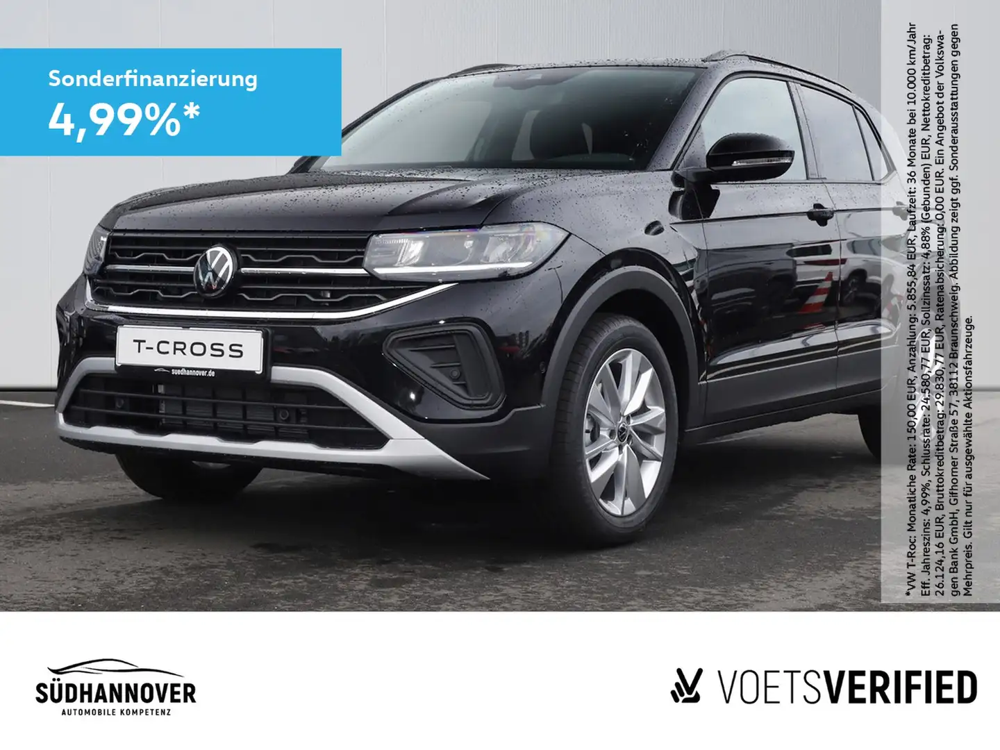 Volkswagen T-Cross Goal 1.0 TSI DSG AHK+NAVI+SHZ+PDC+KAMERA Schwarz - 1