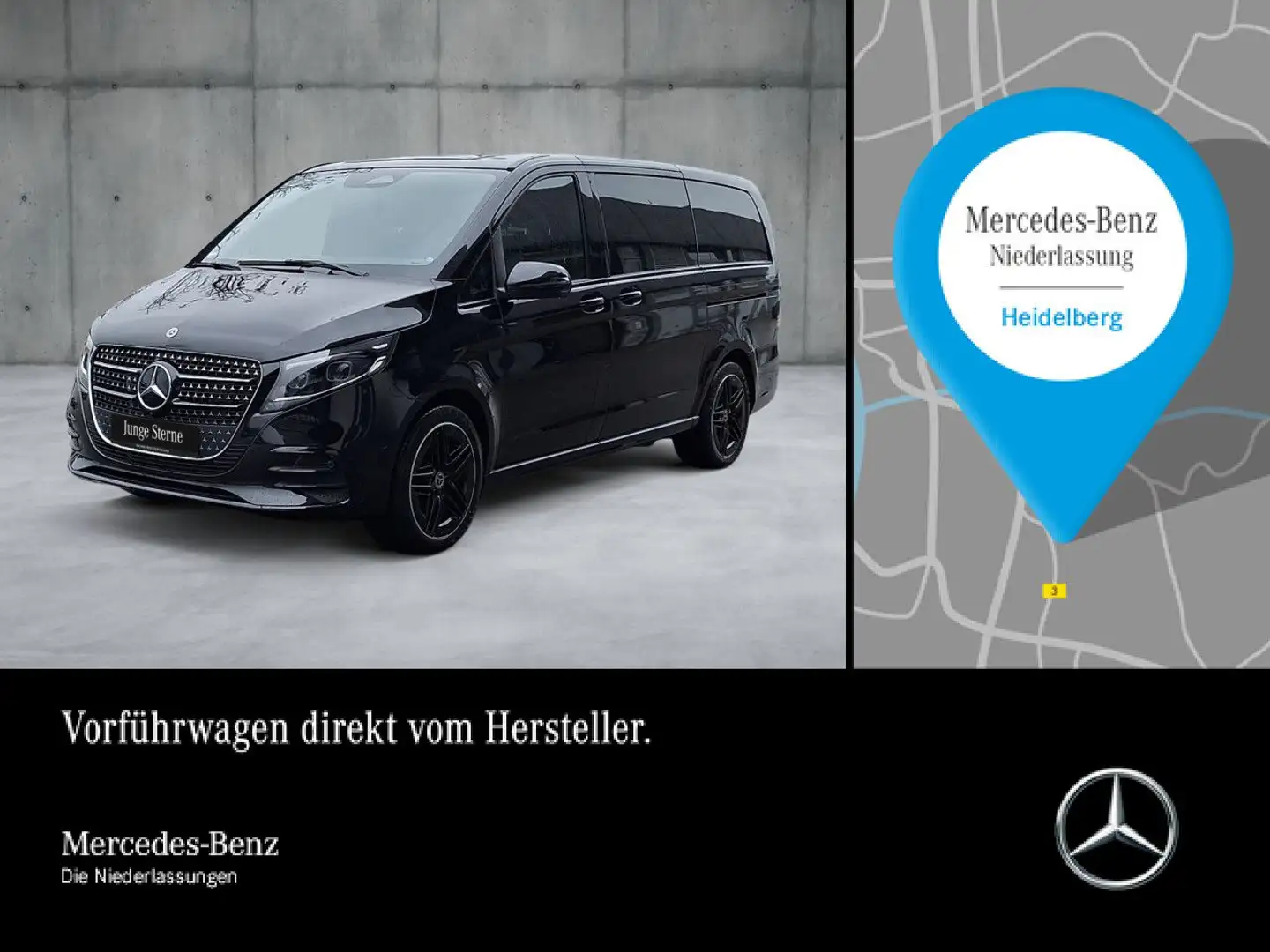 Mercedes-Benz V 300 d AVANTGARDE+AMG+9G+AHK+StandHZ+Klimaautom Schwarz - 1