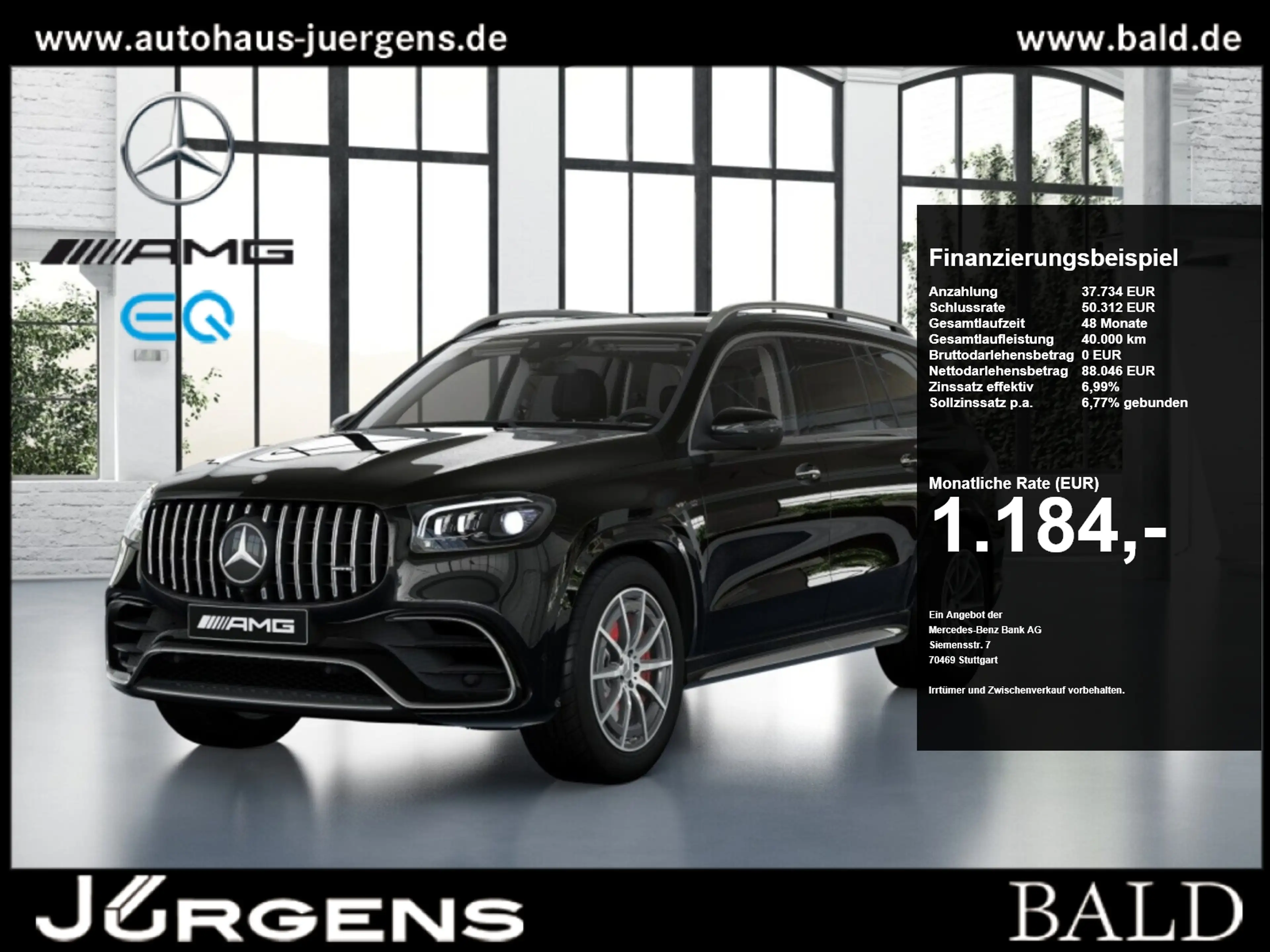 Mercedes-Benz GLS 63 AMG 4M+ Pano/AHK/MLB/HUD/360/Burm/Memo/21