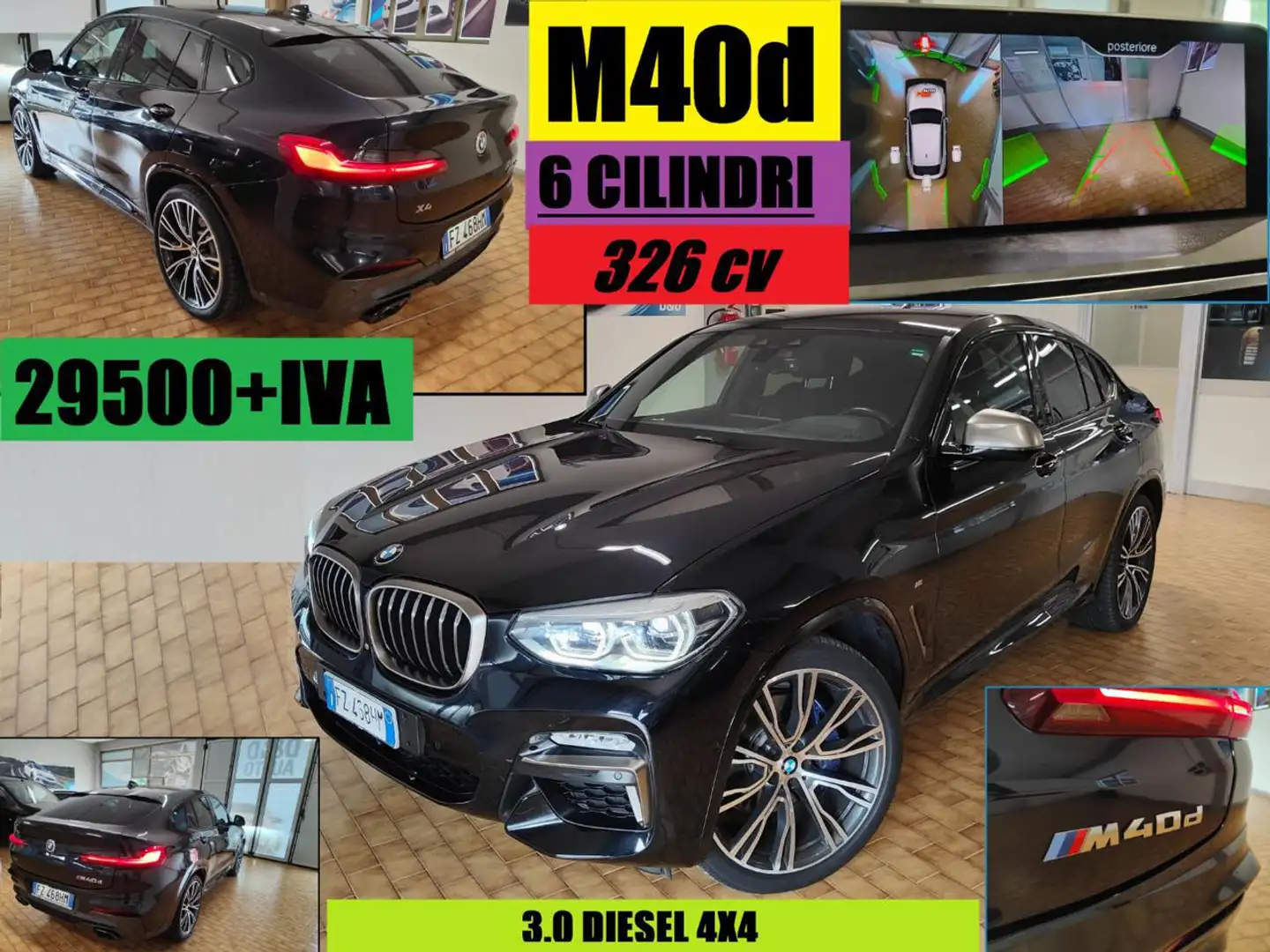 BMW X4 M40d 3.0 DA 351 CV GARANZIA FINO A 5 ANNI Nero - 1