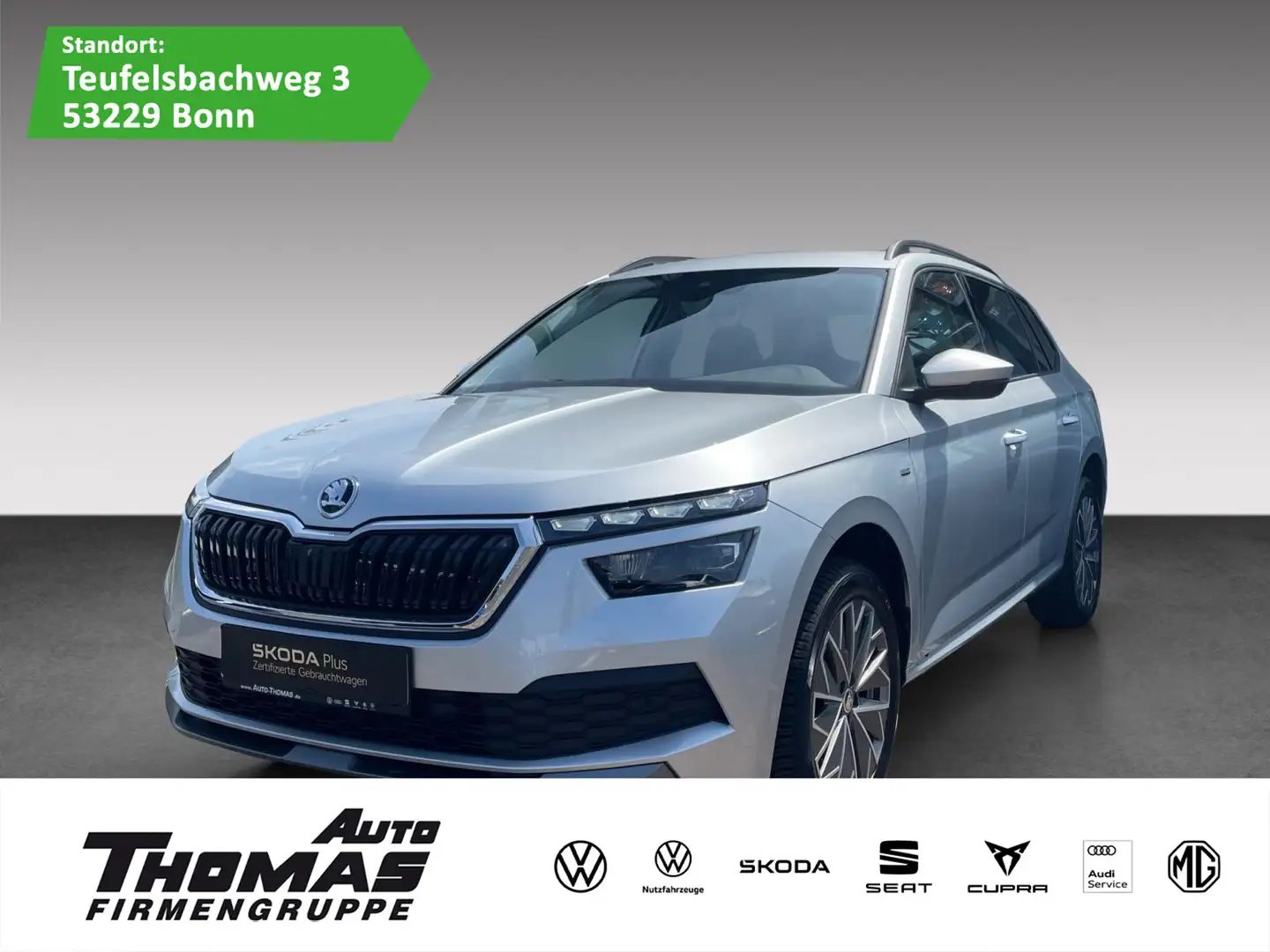 Skoda Kamiq Clever 1.0 TSI LED NAVI KESSY SHZ Silber - 1