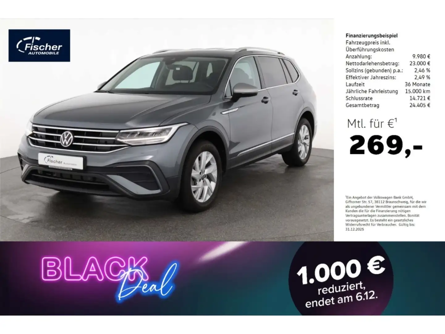 Volkswagen Tiguan Allspace 2.0 TDI Life DSG 7-Sitze/NAV/LED Grijs - 1