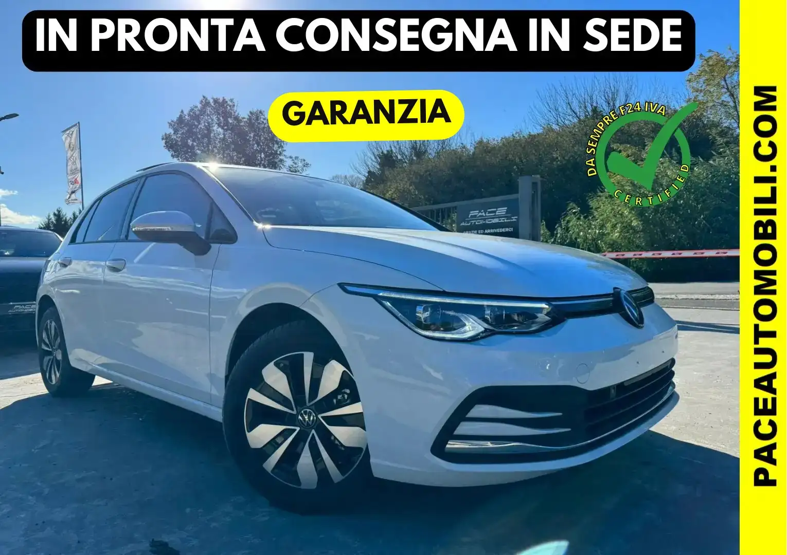Volkswagen Golf eTSI VIII 8 FULL LIFE MOVE TETTO KAMERA LEGGI NOTE Bianco - 1