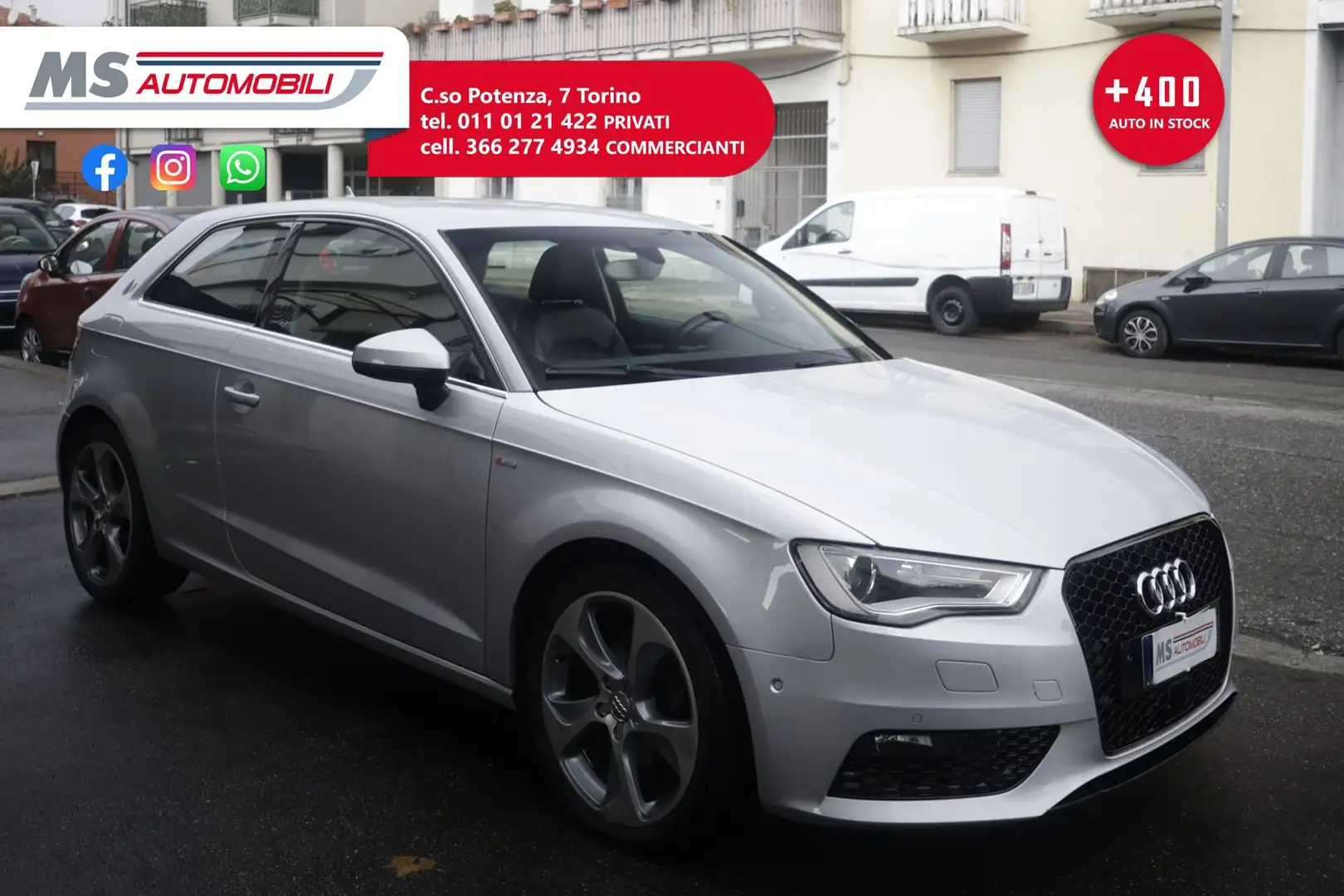 Audi A3 A3 2.0 TDI S LINE RADAR PELLE FULL OPTIONAL UNICO Argent - 1