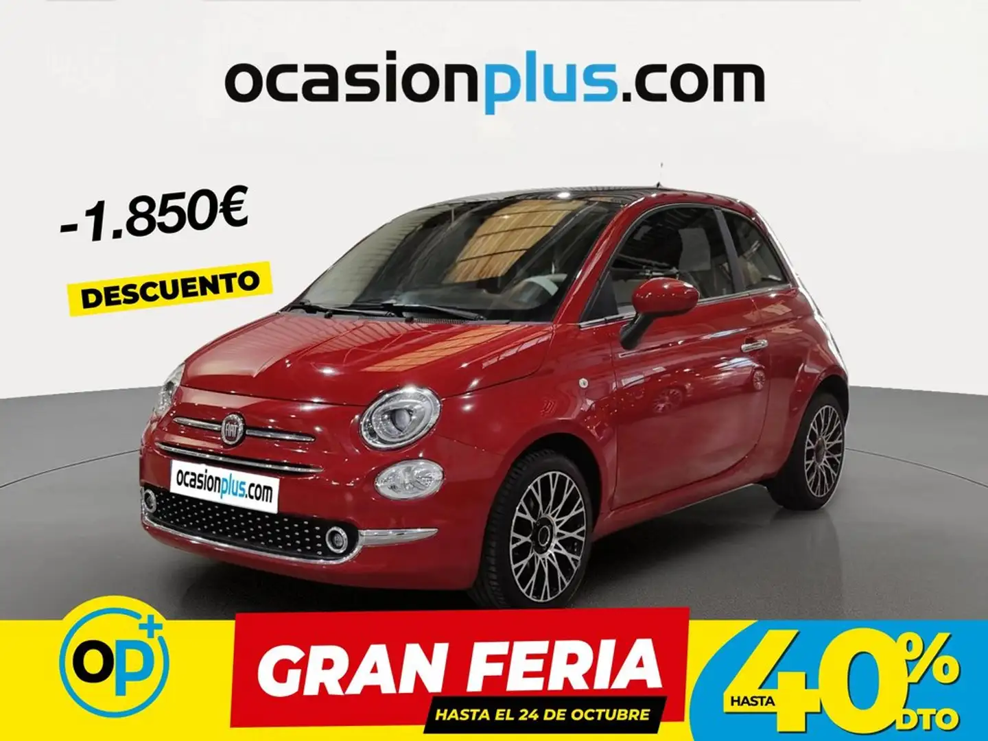 Fiat 500 1.0 Hybrid Dolcevita 52kW Rojo - 1