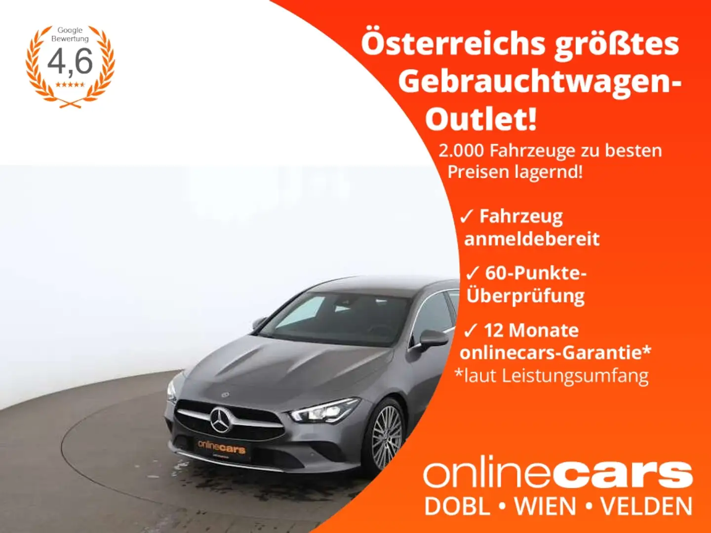 Mercedes-Benz CLA 180 d SB Progressive Aut LED NAVI LEDER R-CAM Grau - 1