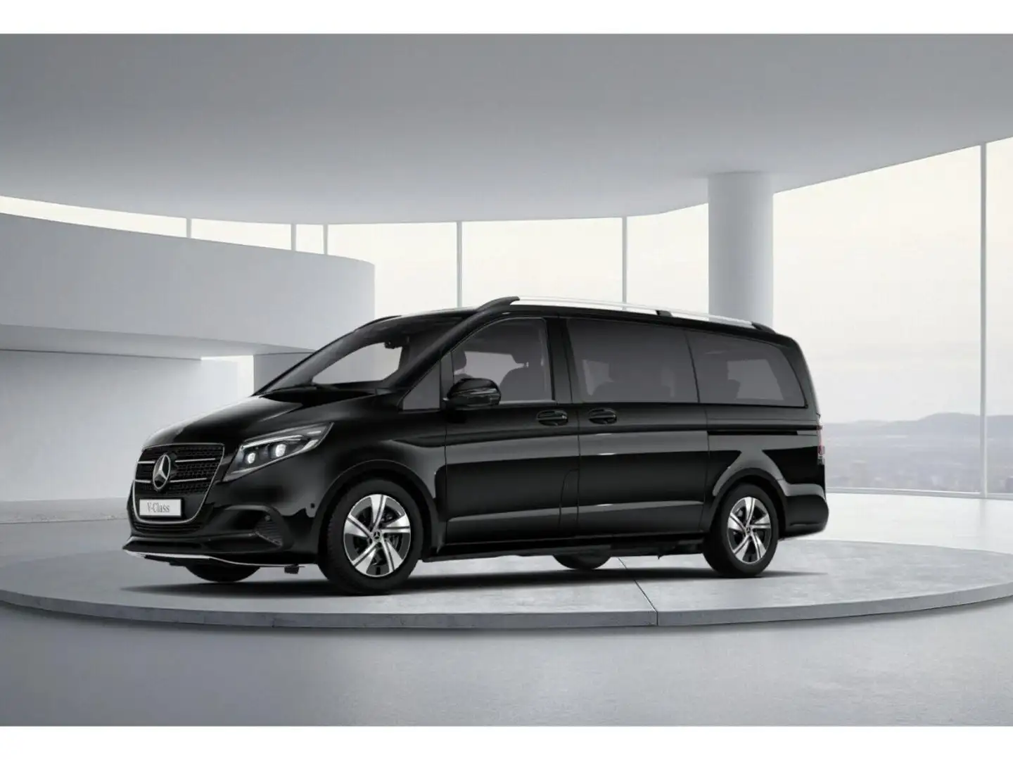 Mercedes-Benz V 300 d STYLE Lang Style LenkradHz*AHK*PKW*9G-T* Schwarz - 2