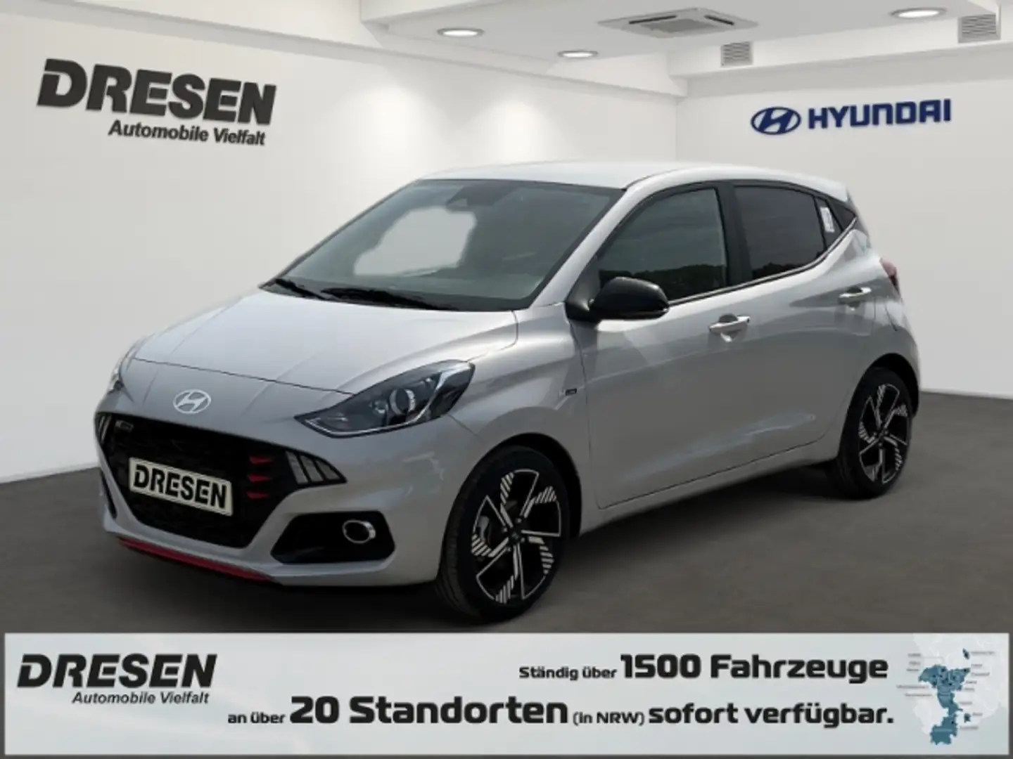 Hyundai i10 1.0 T-GDI N-Line SHZ Klimatronic Navi Kamera LHZ Grau - 1