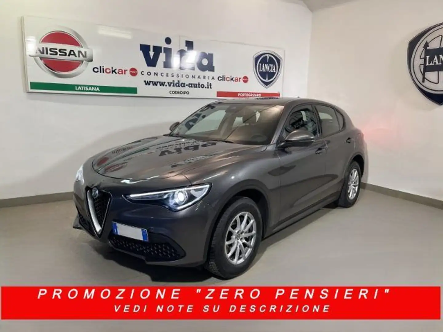 Alfa Romeo Stelvio 2.2 Turbodiesel 190 CV AT8 Q4 3750 EURO OPT!! Grigio - 1