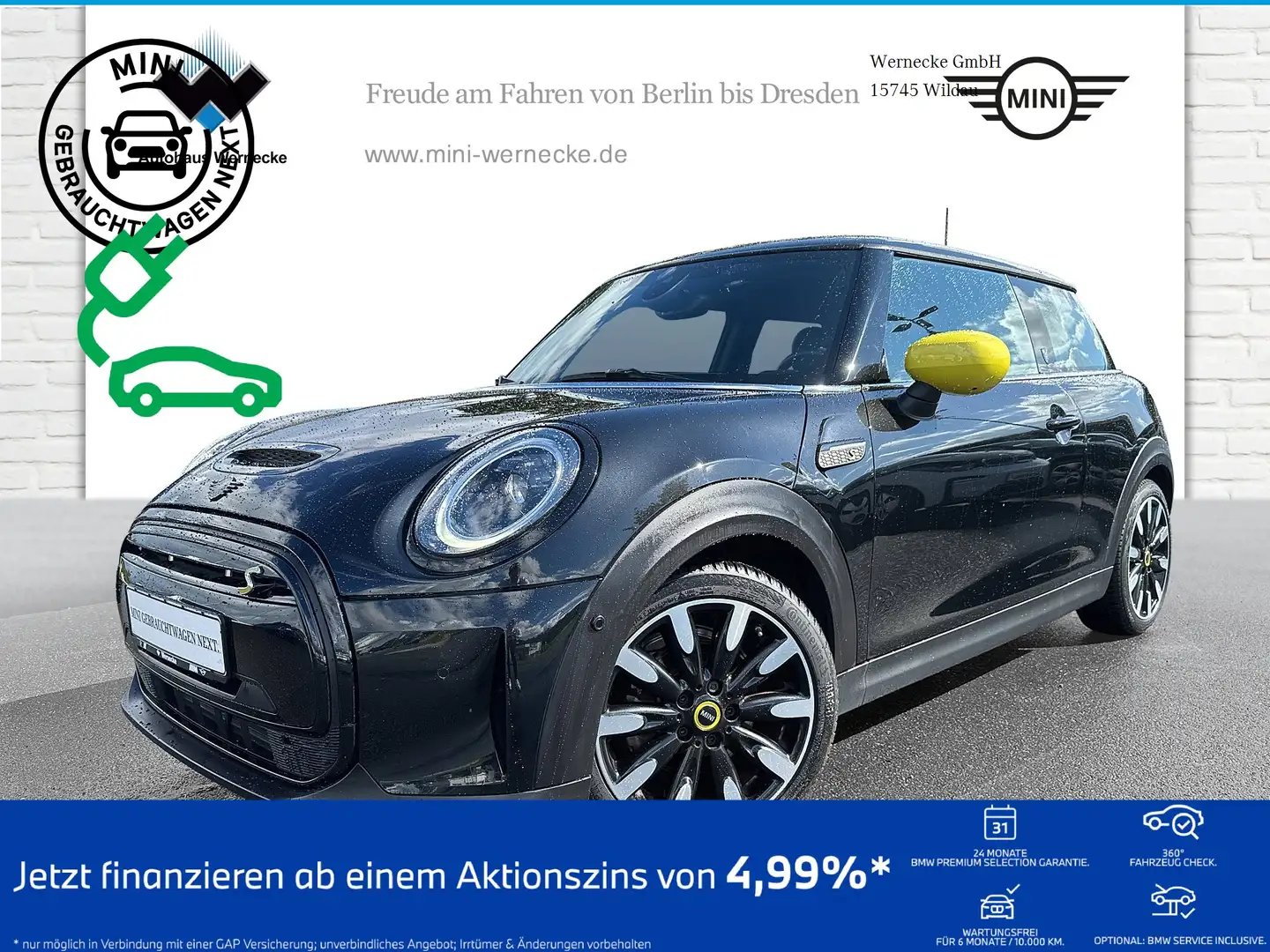 MINI Cooper SE Hatch DAB LED RFK Navi Tempomat Shz Noir - 1