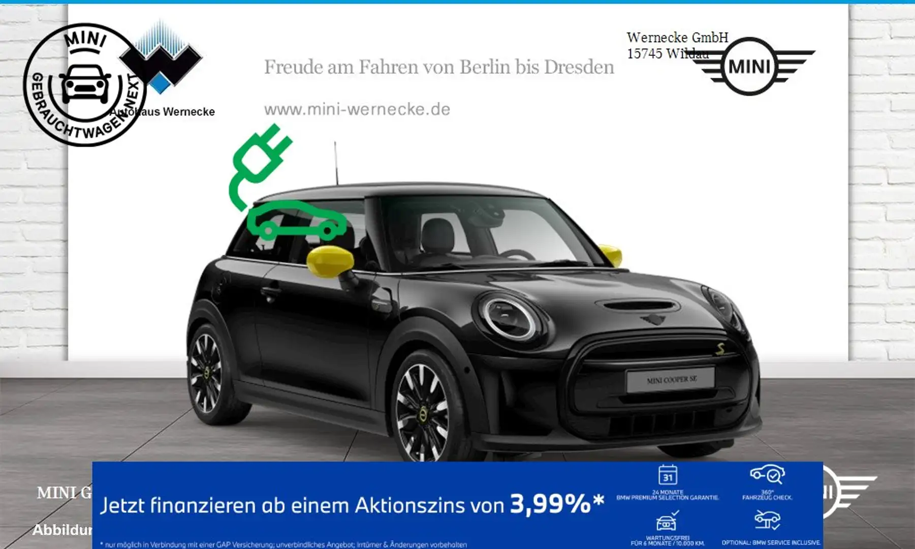 MINI Cooper SE Hatch DAB LED RFK Navi Tempomat Shz Schwarz - 1