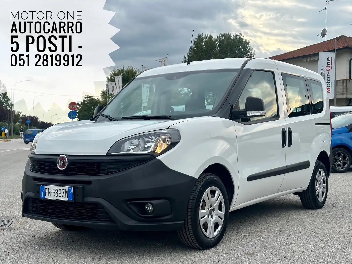 Fiat Doblo AUTOCARRO 5 POSTI 1.3 Mijet  95CV E6 Bianco - 1