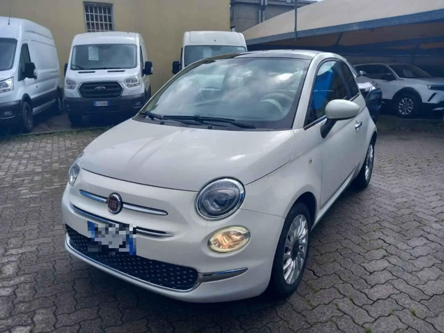 Fiat 500 1.2 EasyPower Lounge+Tetto panoramico Bianco - 1
