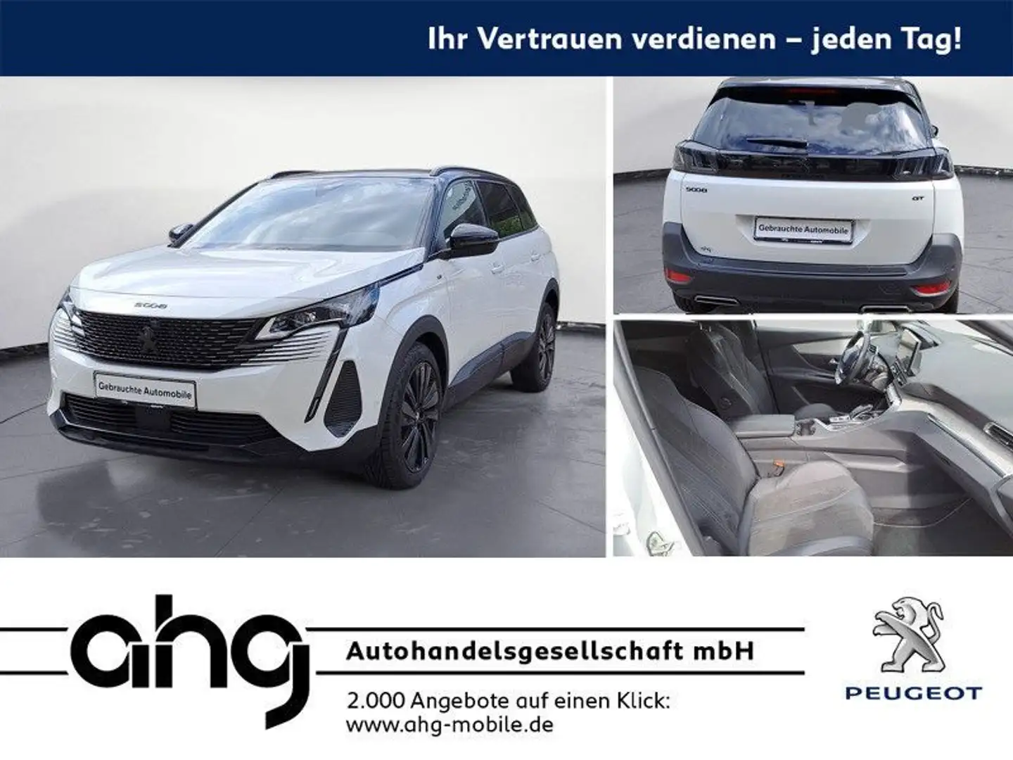 Peugeot 5008 BlueHDi 180 EAT8 GT Navi Glasdach LED PDC Blanc - 1