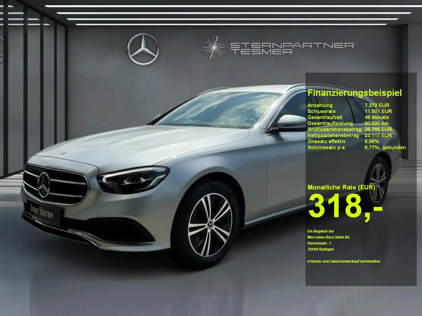 Mercedes-Benz E 220 d T Avantgarde Widescreen Kamera LED Temp. Argent - 1