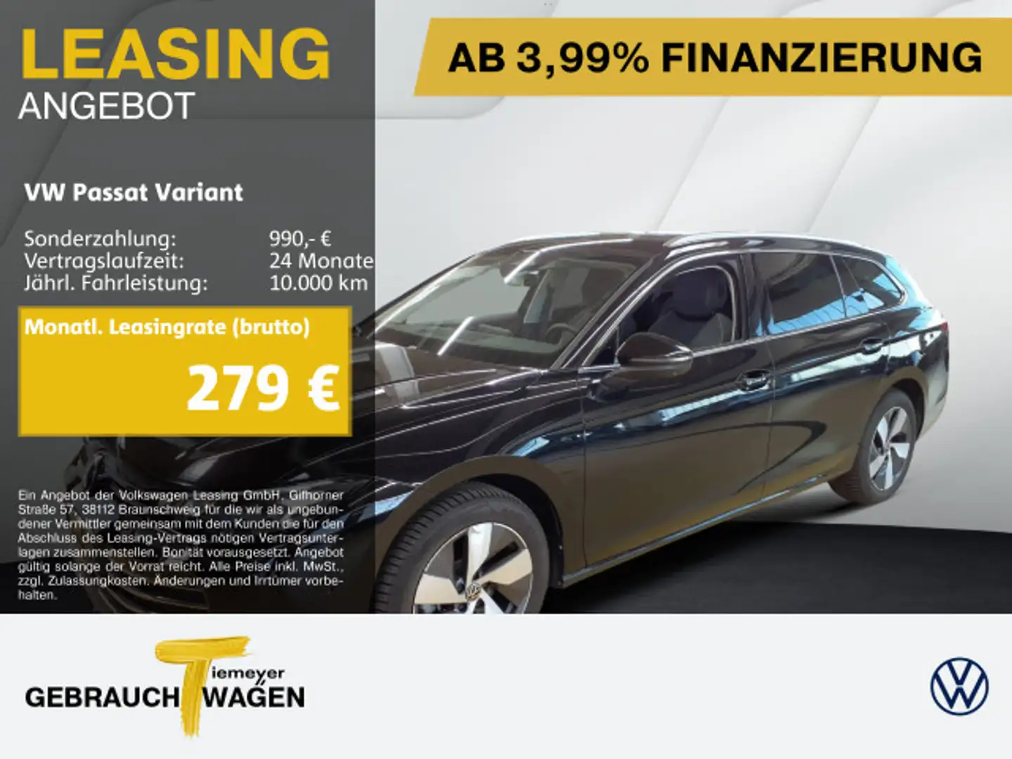 Volkswagen Passat Variant 1.5 eTSI DSG BUSINESS IQ.DRIVE AH Noir - 1