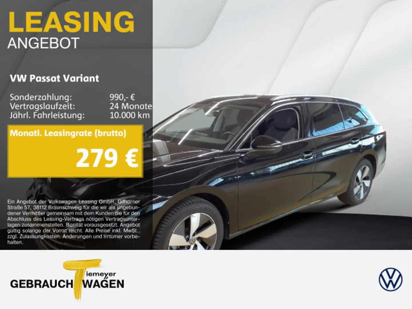 Volkswagen Passat Variant 1.5 eTSI DSG BUSINESS IQ.DRIVE AH Noir - 1