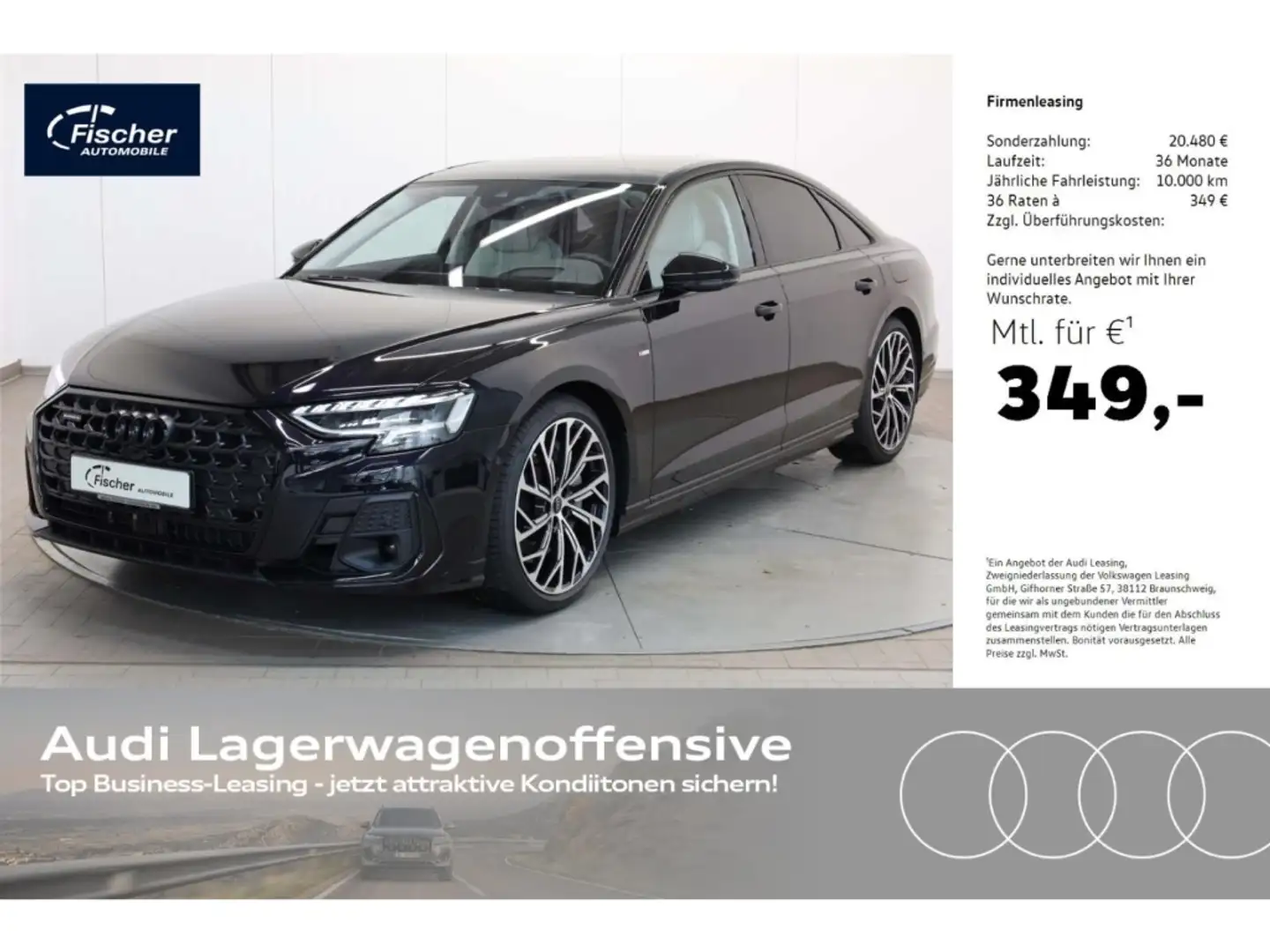 Audi A8 60 TFSI e quattro S line Schwarz - 1